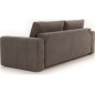Canapé 3 places convertible et espace de rangement - Marron - en tissu de qualité luxe, LAZIO