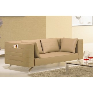 Canapé 3 places en cuir italien MELBOURNE, beige