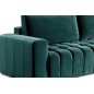 Canapé 3 places convertible et espace de rangement - Vert - en tissu velours de qualité luxe, LAZIO