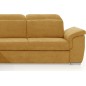 Canapé d'angle convertible en tissu Luxe, jaune moutarde, 5 places, angle gauche (vu de face) , TRESOR