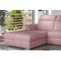 - Canapé d'angle convertible en tissu Luxe, rose, 5 places, angle gauche (vu de face) , TRESOR - Canapé d'angle convertible en tissu Luxe, rose, 5 places, angle gauche (vu de face) , TRESOR