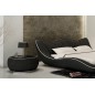 Lit en cuir italien de luxe LUXEN, noir, 160x200 Lit en cuir italien de luxe LUXEN, noir, 160x200