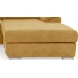 Canapé d'angle convertible en tissu Luxe, jaune moutarde, 5 places, angle droit (vu de face) , TRESOR