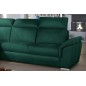 Canapé d'angle convertible en tissu velours Prestige, vert, 5 places, angle gauche (vu de face) - TRESOR Canapé d'angle convertible en tissu velours Prestige, vert, 5 places, angle gauche (vu de face) - TRESOR