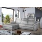 - Canapé d'angle convertible en tissu velours Prestige, gris, 5 places, angle gauche (vu de face) - TRESOR - Canapé d'angle convertible en tissu velours Prestige, gris, 5 places, angle gauche (vu de face) - TRESOR