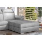 Canapé d'angle convertible en tissu velours Prestige, gris, 5 places, angle droit (vu de face) , TRESOR Canapé d'angle convertible en tissu velours Prestige, gris, 5 places, angle droit (vu de face) , TRESOR