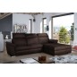 Canapé d'angle convertible en tissu velours Prestige, marron, 5 places, angle droit (vu de face) - TRESOR Canapé d'angle convertible en tissu velours Prestige, marron, 5 places, angle droit (vu de face) - TRESOR