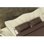 Lit en cuir italien de luxe LUXEN, écru, 160x200 Lit en cuir italien de luxe LUXEN, écru, 160x200