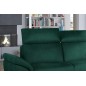Canapé d'angle convertible en tissu velours Prestige, vert, 5 places, angle droit (vu de face) - TRESOR Canapé d'angle convertible en tissu velours Prestige, vert, 5 places, angle droit (vu de face) - TRESOR