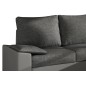 Canapé d'angle convertible - en tissu gris et simili gris, angle droit (vu de face) - LUCAS, 4 places Canapé d'angle convertible - en tissu gris et simili gris, angle droit (vu de face) - LUCAS, 4 places