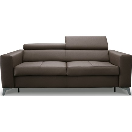1er paiement de la commande: Canapé 3 places convertible en cuir italien de luxe movida, taupe, 6x sans frais, total de la comma