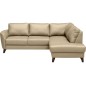 Canapé d'angle convertible en cuir italien de luxe 5 places FIGARI avec coffre, beige, angle droit (vu de face) Canapé d'angle convertible en cuir italien de luxe 5 places FIGARI avec coffre, beige, angle droit (vu de face)