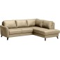 Canapé d'angle convertible en cuir italien de luxe 5 places FIGARI avec coffre, beige, angle droit (vu de face) Canapé d'angle convertible en cuir italien de luxe 5 places FIGARI avec coffre, beige, angle droit (vu de face)