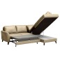 Canapé d'angle convertible en cuir italien de luxe 5 places FIGARI avec coffre, beige, angle droit (vu de face) Canapé d'angle convertible en cuir italien de luxe 5 places FIGARI avec coffre, beige, angle droit (vu de face)