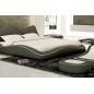 Lit en cuir italien de luxe LUXEN, gris foncé, 180x200 Lit en cuir italien de luxe LUXEN, gris foncé, 180x200