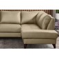 Canapé d'angle convertible en cuir italien de luxe 5 places FIGARI avec coffre, beige, angle droit (vu de face) Canapé d'angle convertible en cuir italien de luxe 5 places FIGARI avec coffre, beige, angle droit (vu de face)