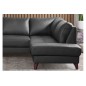 Canapé d'angle convertible en cuir italien de luxe 5 places FIGARI avec coffre, noir, angle droit (vu de face) Canapé d'angle convertible en cuir italien de luxe 5 places FIGARI avec coffre, noir, angle droit (vu de face)