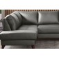 - Canapé d'angle convertible en cuir italien de luxe 5 places FIGARI avec coffre, gris foncé, angle gauche (vu de face) - Canapé d'angle convertible en cuir italien de luxe 5 places FIGARI avec coffre, gris foncé, angle gauche (vu de face)