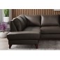 Canapé d'angle convertible en cuir italien de luxe 5 places FIGARI avec coffre, chocolat, angle gauche (vu de face) Canapé d'angle convertible en cuir italien de luxe 5 places FIGARI avec coffre, chocolat, angle gauche (vu de face)