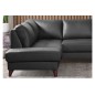Canapé d'angle convertible en cuir italien de luxe 5 places FIGARI avec coffre, noir, angle gauche (vu de face) Canapé d'angle convertible en cuir italien de luxe 5 places FIGARI avec coffre, noir, angle gauche (vu de face)