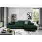 1er paiement de la commande: Canapé d'angle convertible armel en tissu luxe 5 places, couleur vert foncé, avec coffre, angle dro 1er paiement de la commande: Canapé d'angle convertible armel en tissu luxe 5 places, couleur vert foncé, avec coffre, angle dro