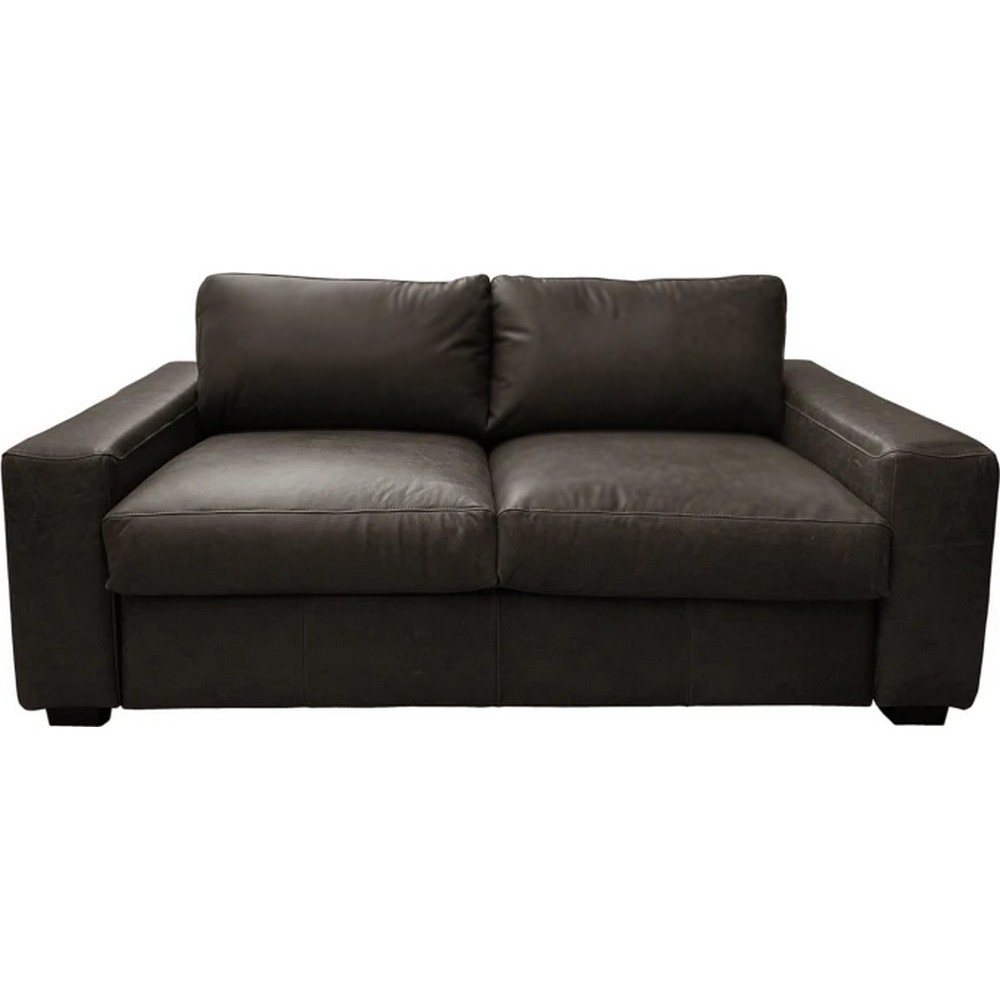 Canapé 3 places convertible en 100% tout cuir italien de luxe, chocolat, CLARK Canapé 3 places convertible en 100% tout cuir italien de luxe, chocolat, CLARK