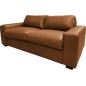 Canapé 3 places convertible en 100% tout cuir italien de luxe, marron, CLARK Canapé 3 places convertible en 100% tout cuir italien de luxe, marron, CLARK
