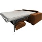 Canapé 3 places convertible en 100% tout cuir italien de luxe, marron, CLARK Canapé 3 places convertible en 100% tout cuir italien de luxe, marron, CLARK