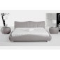 Lit en cuir italien de luxe LUXEN, gris clair, 140x190 Lit en cuir italien de luxe LUXEN, gris clair, 140x190