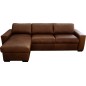 - Canapé d'angle en 100% tout cuir italien de luxe 5 places, marron foncé, angle gauche - CLAUDIO - Canapé d'angle en 100% tout cuir italien de luxe 5 places, marron foncé, angle gauche - CLAUDIO
