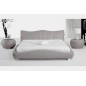 Lit en cuir italien de luxe LUXEN, gris clair, 160x200 Lit en cuir italien de luxe LUXEN, gris clair, 160x200