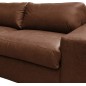 - Canapé d'angle en 100% tout cuir italien de luxe 5 places, marron foncé, angle gauche - CLAUDIO - Canapé d'angle en 100% tout cuir italien de luxe 5 places, marron foncé, angle gauche - CLAUDIO