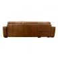Canapé d'angle en 100% tout cuir italien de luxe 5 places, marron, angle gauche, CLAUDIO Canapé d'angle en 100% tout cuir italien de luxe 5 places, marron, angle gauche, CLAUDIO