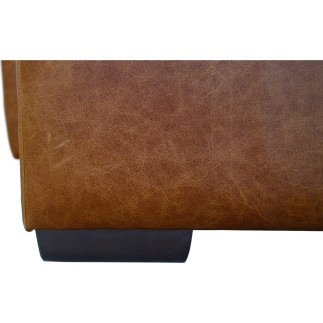 Canapé d'angle en 100% tout cuir italien de luxe 5 places, marron, angle gauche, CLAUDIO