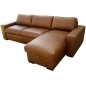 Canapé d'angle en 100% tout cuir italien de luxe 5 places, marron, angle droit, CLAUDIO Canapé d'angle en 100% tout cuir italien de luxe 5 places, marron, angle droit, CLAUDIO