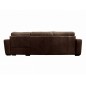 Canapé d'angle en 100% tout cuir italien de luxe 5 places, chocolat, angle droit, CLAUDIO Canapé d'angle en 100% tout cuir italien de luxe 5 places, chocolat, angle droit, CLAUDIO
