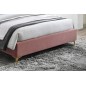 Lit double en tissu velours de qualité MONOTI, rose pale, avec sommier à lattes, 160x200 Lit double en tissu velours de qualité MONOTI, rose pale, avec sommier à lattes, 160x200