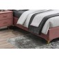 Lit double en tissu velours de qualité MONOTI, rose pale, avec sommier à lattes, 160x200 Lit double en tissu velours de qualité MONOTI, rose pale, avec sommier à lattes, 160x200