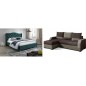 1er paiement de la commande: Lit double en tissu velours de qualité asma, vert, avec sommier à lattes, 160x200, Canapé d'angle c 1er paiement de la commande: Lit double en tissu velours de qualité asma, vert, avec sommier à lattes, 160x200, Canapé d'angle c