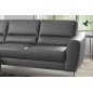 - Canapé d'angle convertible en cuir italien de luxe 5 places SANTORIN, avec coffre, gris foncé, angle gauche - Canapé d'angle convertible en cuir italien de luxe 5 places SANTORIN, avec coffre, gris foncé, angle gauche