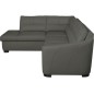 Canapé d'angle convertible en cuir italien de luxe 5 places RINALDI avec coffre, taupe, angle gauche (vu de face) Canapé d'angle convertible en cuir italien de luxe 5 places RINALDI avec coffre, taupe, angle gauche (vu de face)