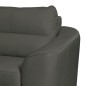 Canapé d'angle convertible en cuir italien de luxe 5 places RINALDI avec coffre, gris foncé, angle droit (vu de face) Canapé d'angle convertible en cuir italien de luxe 5 places RINALDI avec coffre, gris foncé, angle droit (vu de face)