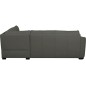 - Canapé d'angle convertible en cuir italien de luxe 5 places RINALDI avec coffre, gris foncé, angle gauche (vu de face) - Canapé d'angle convertible en cuir italien de luxe 5 places RINALDI avec coffre, gris foncé, angle gauche (vu de face)