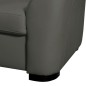 - Canapé d'angle convertible en cuir italien de luxe 5 places RINALDI avec coffre, gris foncé, angle gauche (vu de face) - Canapé d'angle convertible en cuir italien de luxe 5 places RINALDI avec coffre, gris foncé, angle gauche (vu de face)