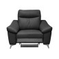 Fauteuil 1 place avec 1 relax, en cuir luxe italien, LOUIS, 1 relax électrique, noir Fauteuil 1 place avec 1 relax, en cuir luxe italien, LOUIS, 1 relax électrique, noir