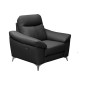 Fauteuil 1 place avec 1 relax, en cuir luxe italien, LOUIS, 1 relax électrique, noir Fauteuil 1 place avec 1 relax, en cuir luxe italien, LOUIS, 1 relax électrique, noir