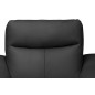 Fauteuil 1 place avec 1 relax, en cuir luxe italien, LOUIS, 1 relax électrique, noir Fauteuil 1 place avec 1 relax, en cuir luxe italien, LOUIS, 1 relax électrique, noir