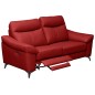 Canapé 2 places avec 2 relax en cuir luxe italien, LOUIS, 2 relax électriques, rouge foncé Canapé 2 places avec 2 relax en cuir luxe italien, LOUIS, 2 relax électriques, rouge foncé