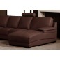 - Canapé d'angle en cuir italien 6/7 places MISTER, chocolat, angle gauche - Canapé d'angle en cuir italien 6/7 places MISTER, chocolat, angle gauche