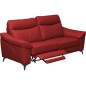Canapé 2 places avec 2 relax en cuir luxe italien, LOUIS, 2 relax électriques, rouge foncé Canapé 2 places avec 2 relax en cuir luxe italien, LOUIS, 2 relax électriques, rouge foncé